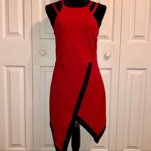 Asymmetrical Red Dress